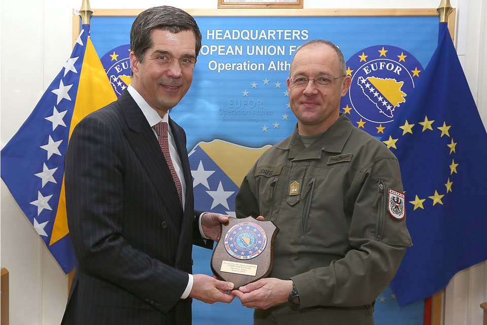 US Ambassador's first visit to EUFOR Headquarters