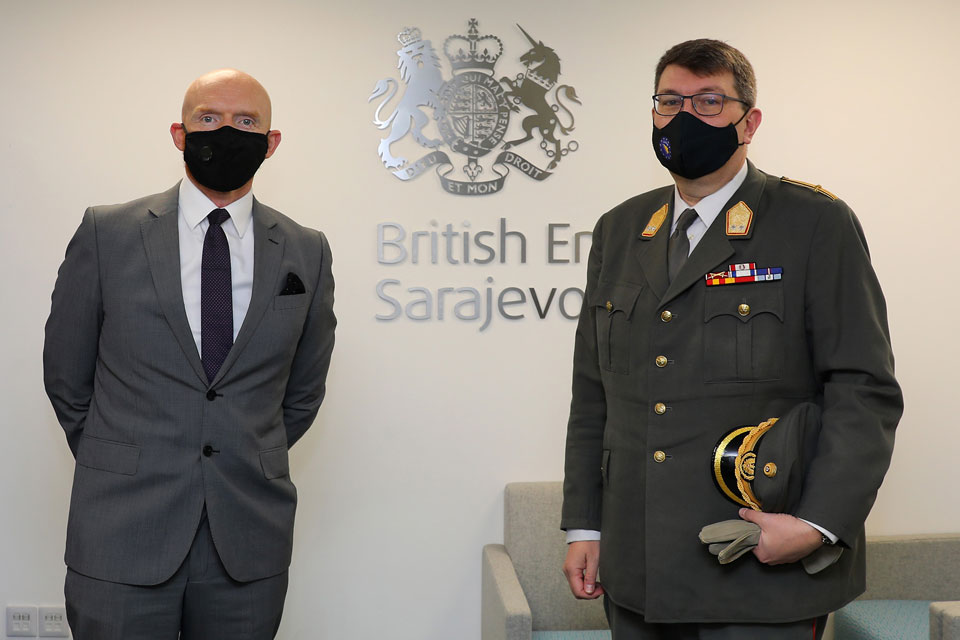 COMEUFOR visit to the British Embassy in Sarajevo
