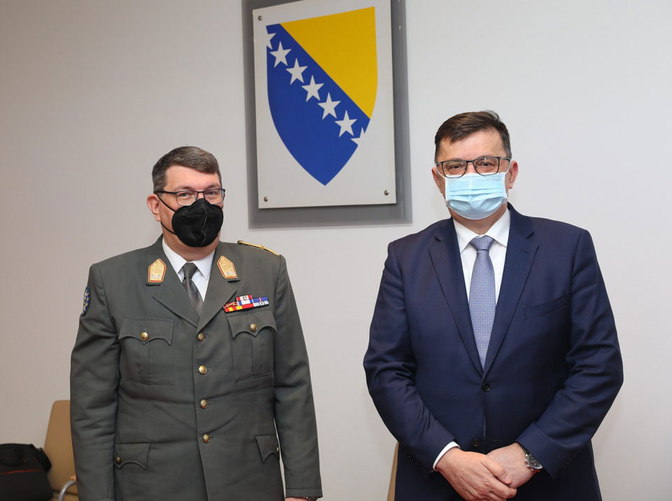COMEUFOR, Major General Alexander Platzer and Chairman Mr Zoran Tegeltija