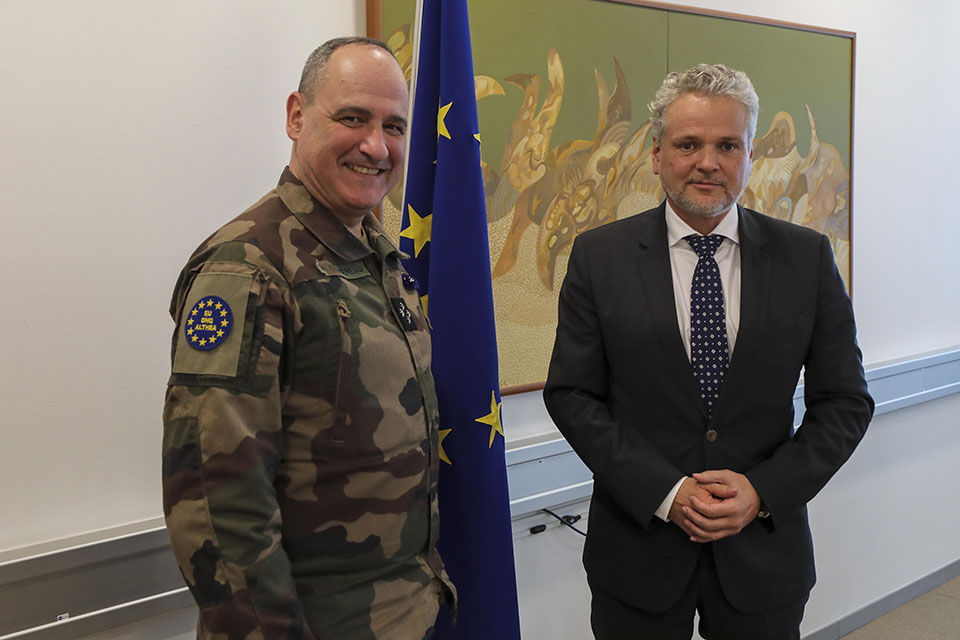 Operation Commander with EUSR Ambassador Johann Sattler