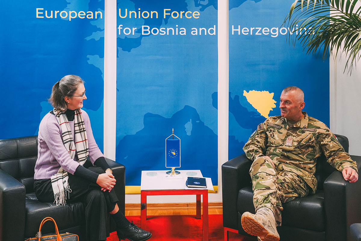 COM EUFOR welcomed Head of Division at the European External Action Service