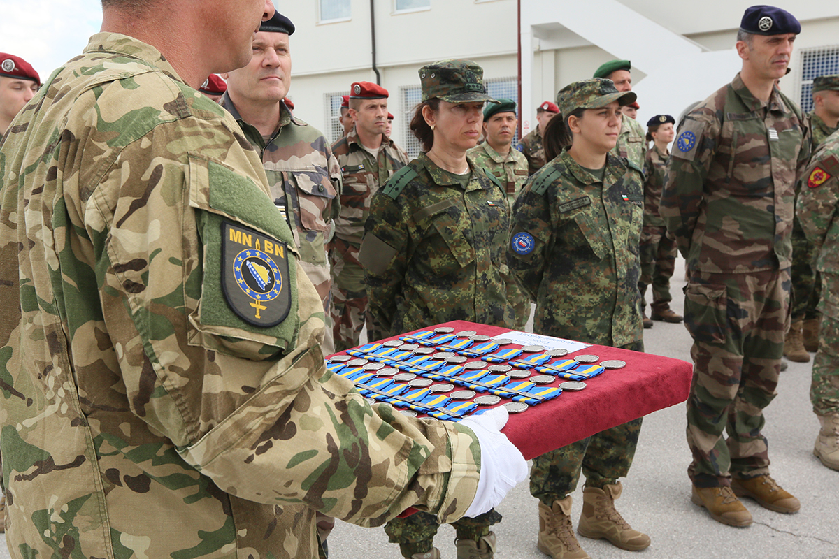 Over 250 members of EUFOR were presented with medals at Camp Butmir