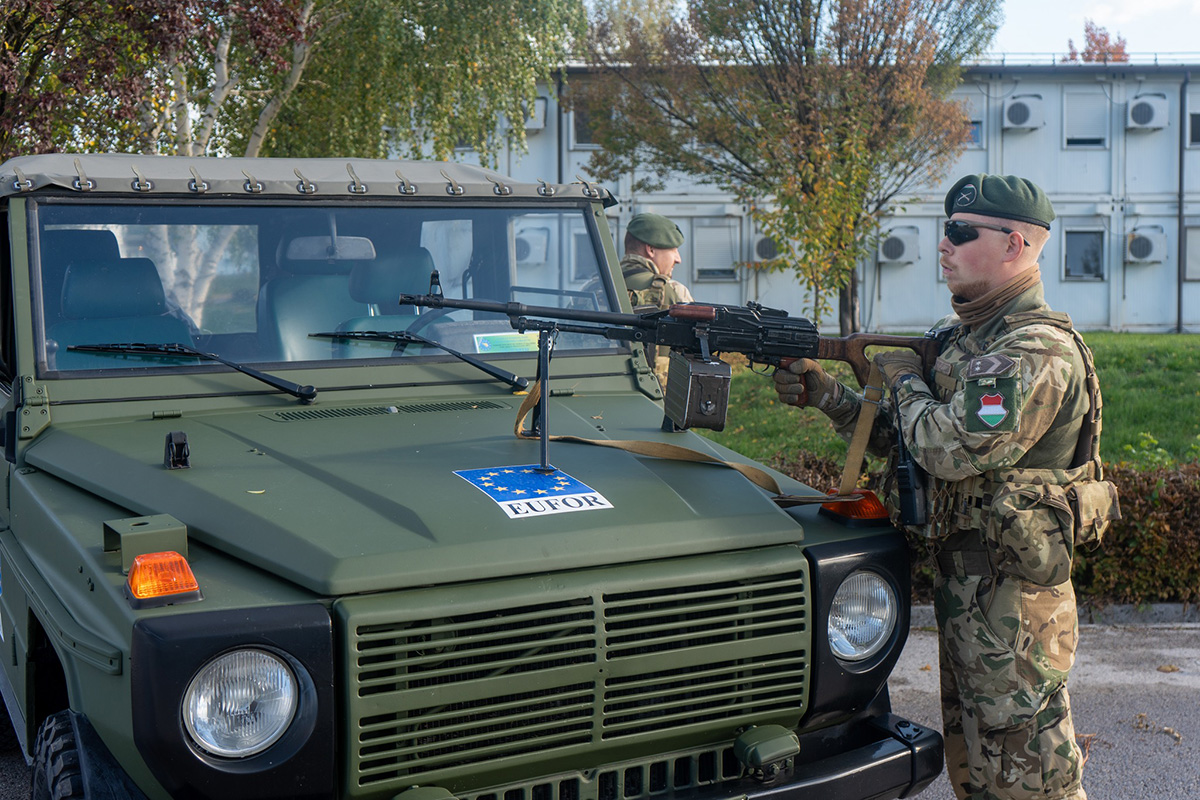 EUFOR Readiness in Focus: Hungarian Company Conducts Tactical Check Point Exercise