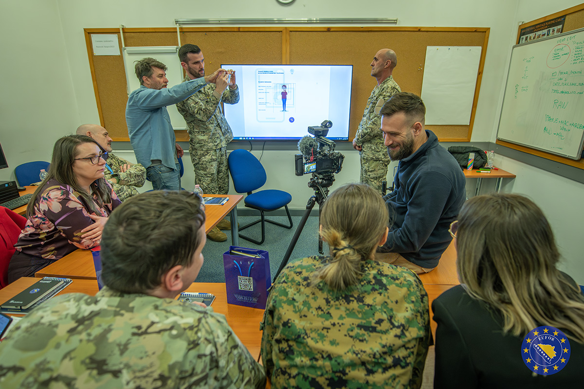 EUFOR training with members of the Armed Forces of Bosnia and Herzegovina preparing for peace support missions