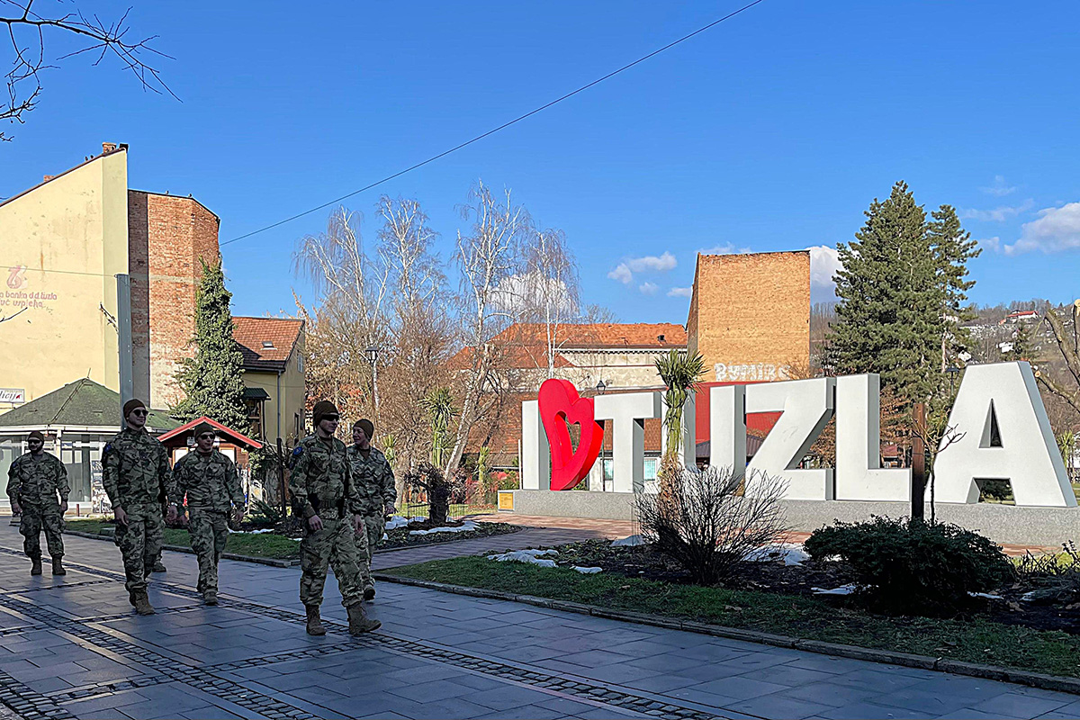 EUFOR Patrolling in Tuzla