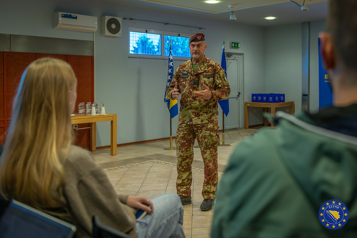 Latvian Delegation Visits EUFOR Headquarters at Camp Butmir
